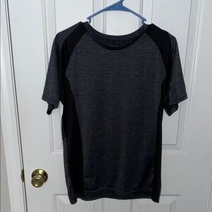 Men's Black and Gray Athletic Shirt
